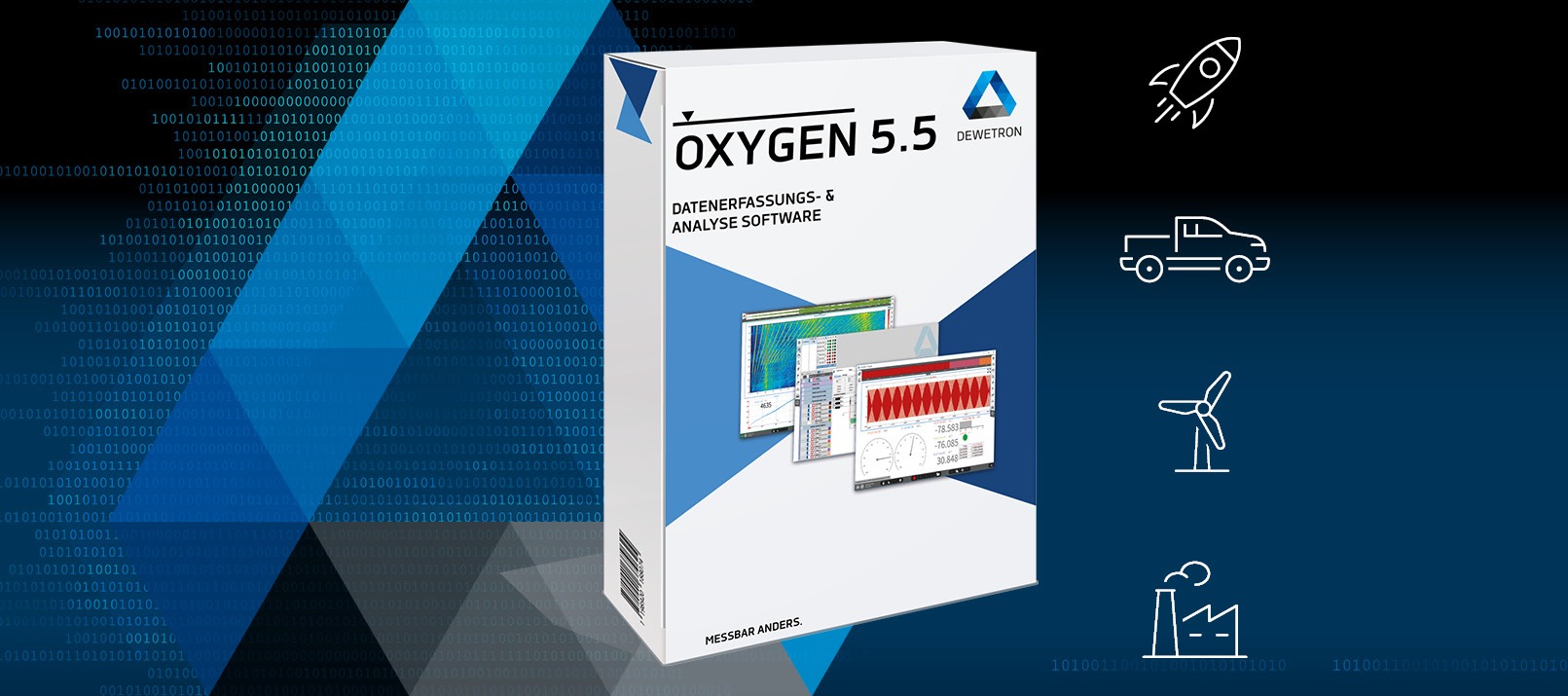 OXYGEN 5.5 Banner für das neue Update der Messsoftware