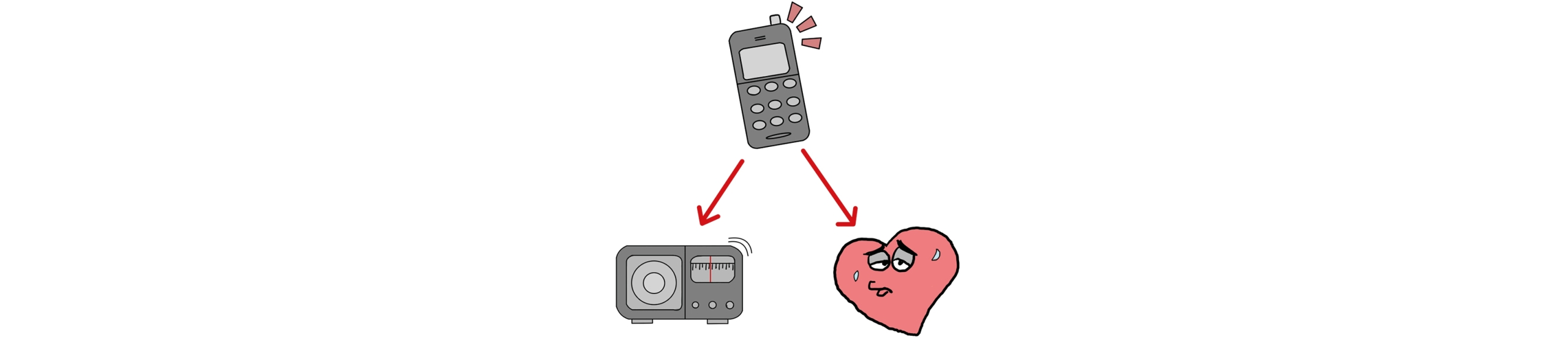 Herzschrittmacher und Radio als Störsenken