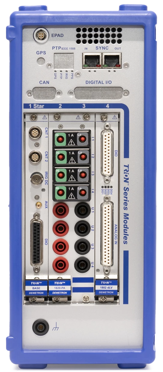 Portable data acquisition system with input modules - DEWE3-A4L