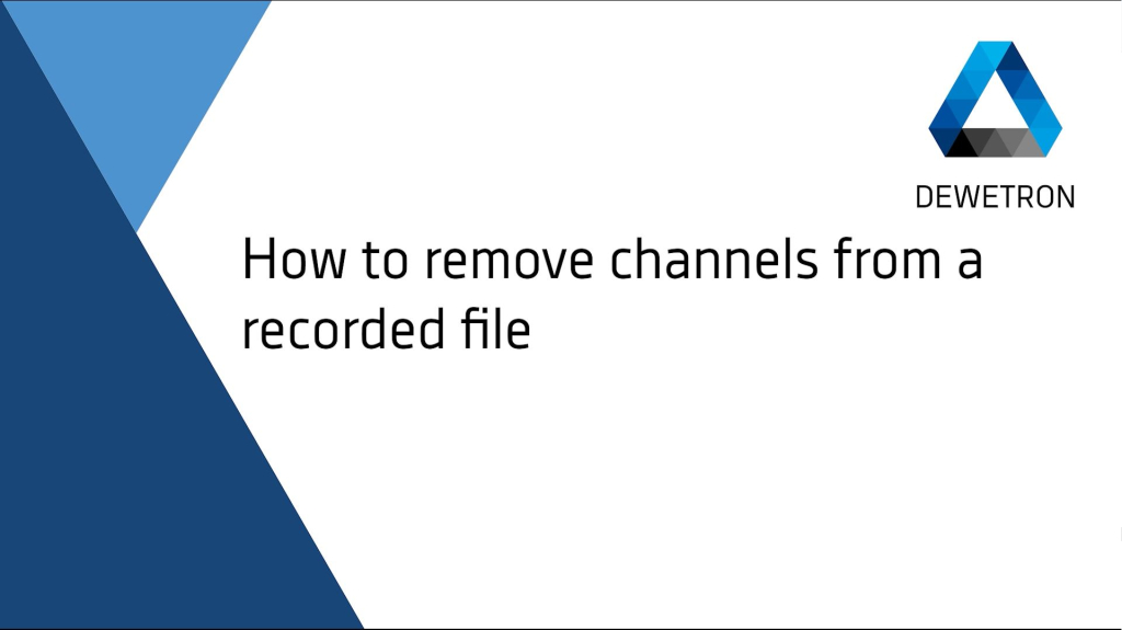 #118: How to remove channels from a recorded file