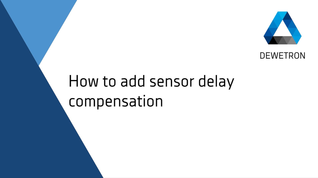How to add sensor delay compensation